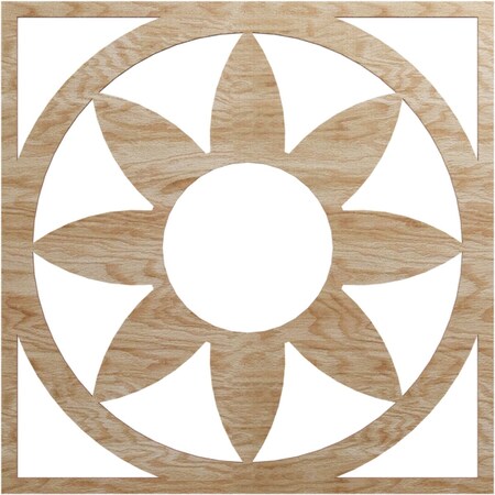 Ekena Millwork Blume Wood Fretwork Pierced Ceiling Medallion, Red Oak, 24"OD x 8 3/8"ID x 1/4"T CMWP24X24X0250BLRO